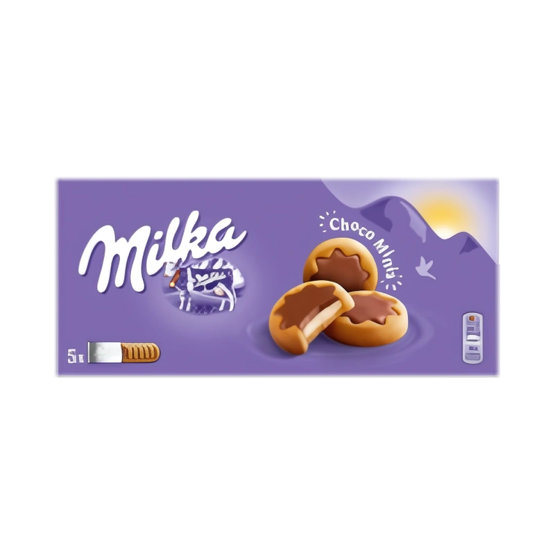 Печенье Милка «Шоколадные малютки» с молочной начинкой, частично покрытое молочным шоколадом