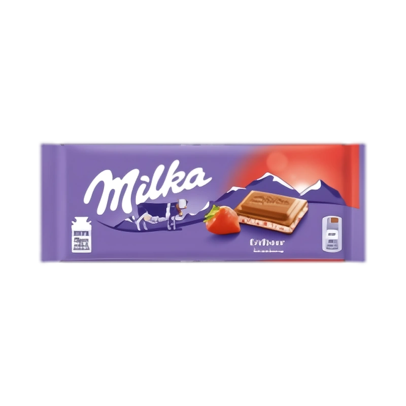 Шоколад молочный Милка с клубнично-йогуртовой начиной