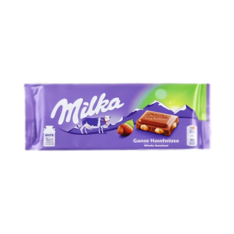 Шоколад молочный Милка с цельным лесным орехом