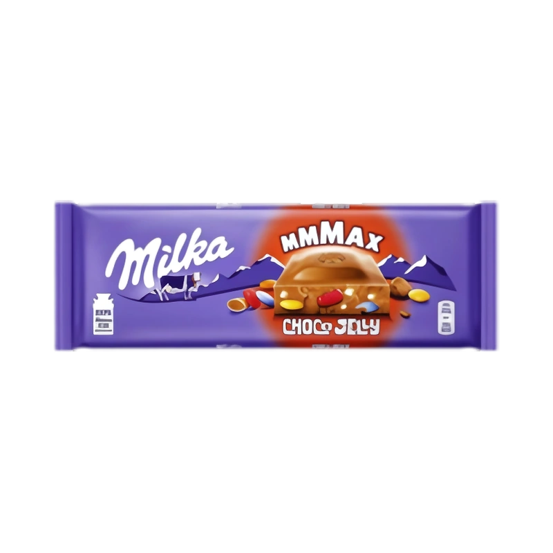 Шоколад молочный Милка с жевательным мармеладом, цветным драже и взрывной карамелью