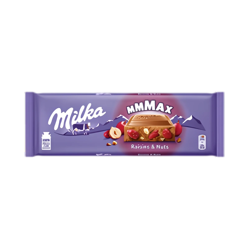Шоколад молочный Милка с начинкой из изюма и фундука