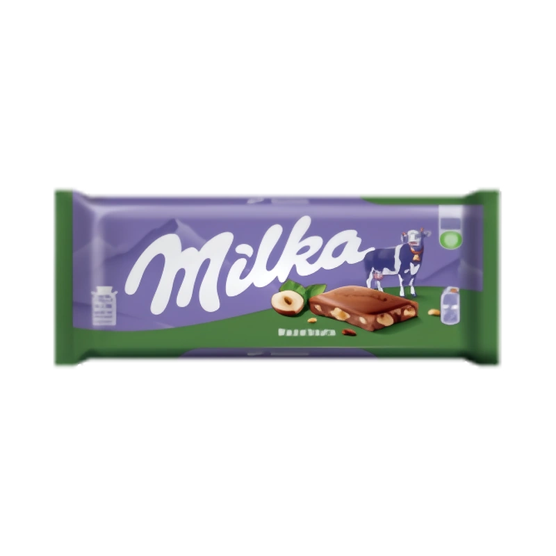 Шоколад молочный Милка с кусочками лесного ореха